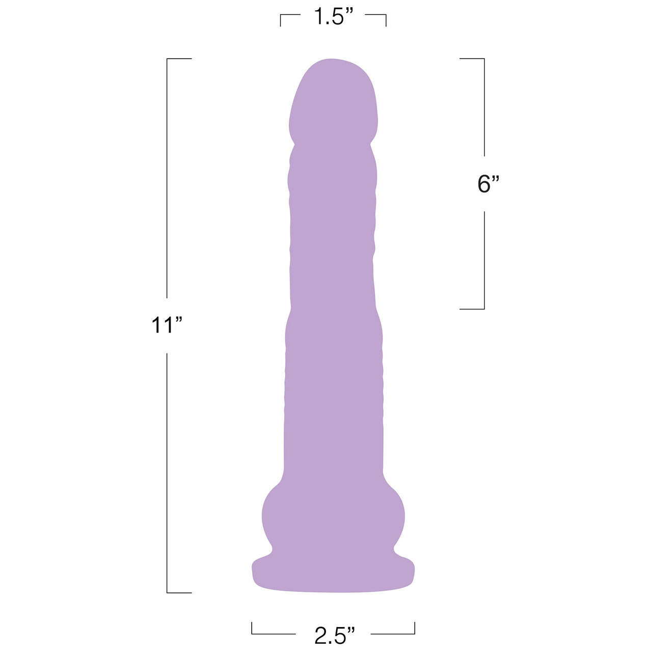 The Velvet Thruster Teddy XL Ultra Powerful Deep-Thrusting Silicone Dildo - Lilac