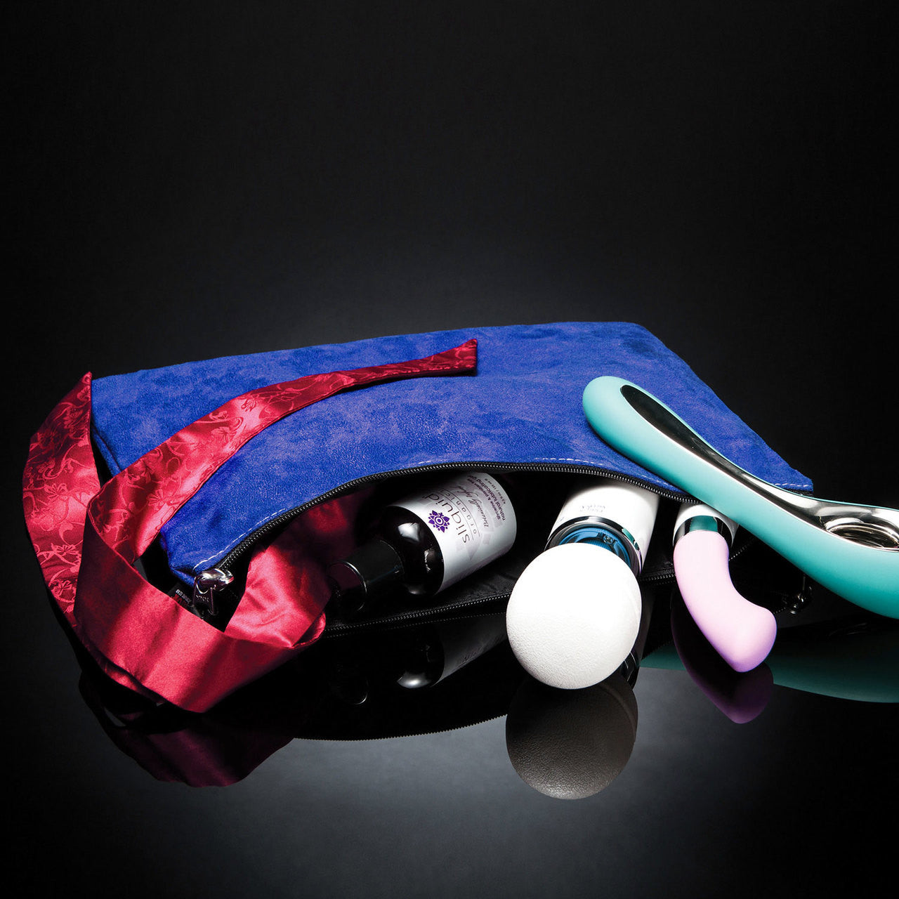 Liberator Zappa Sex Toy Storage Bag - Blueberry Liberator Zappa Sex Toy Storage Bag - Blueberry