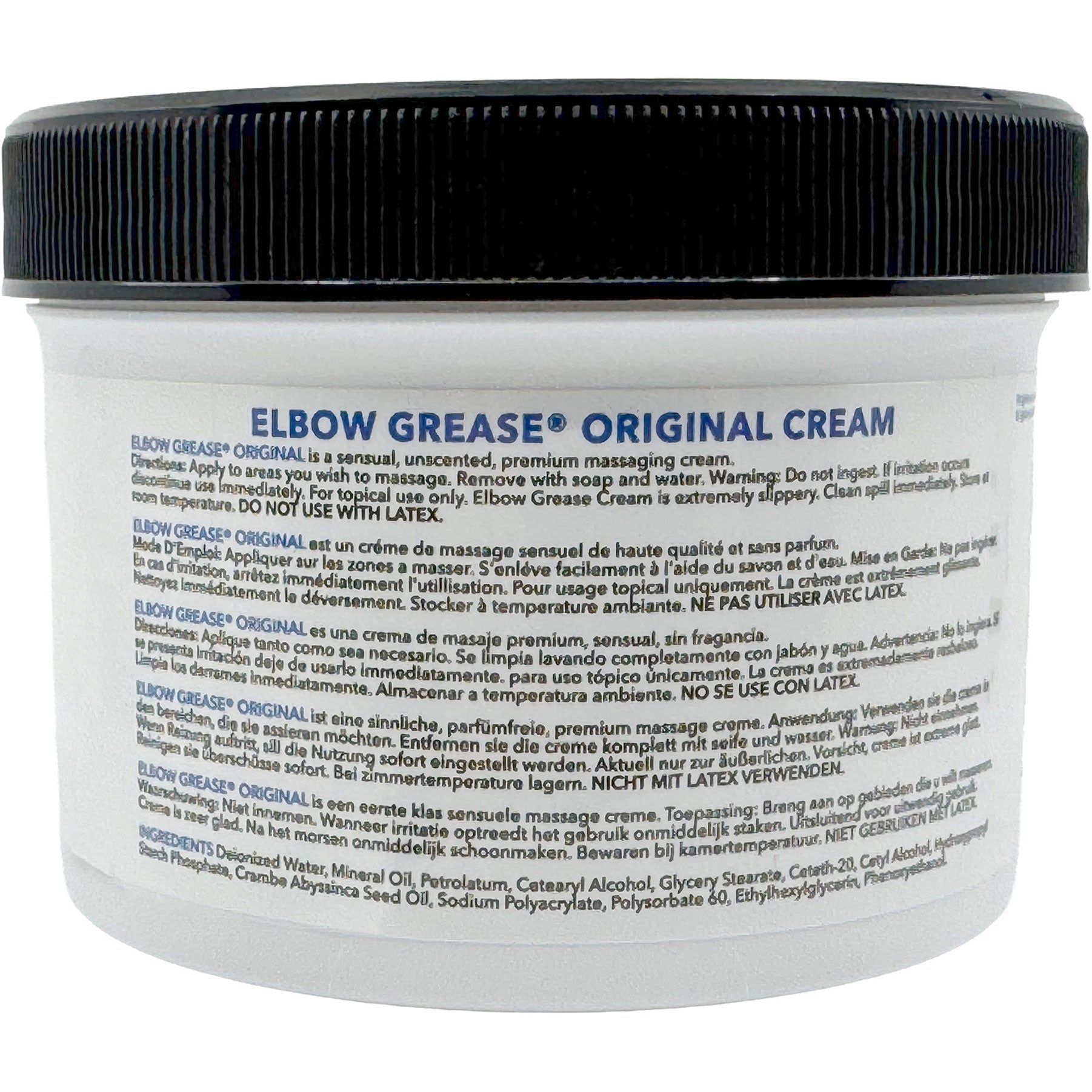 Elbow Grease Massage Cream Original Formula - 9 oz Back