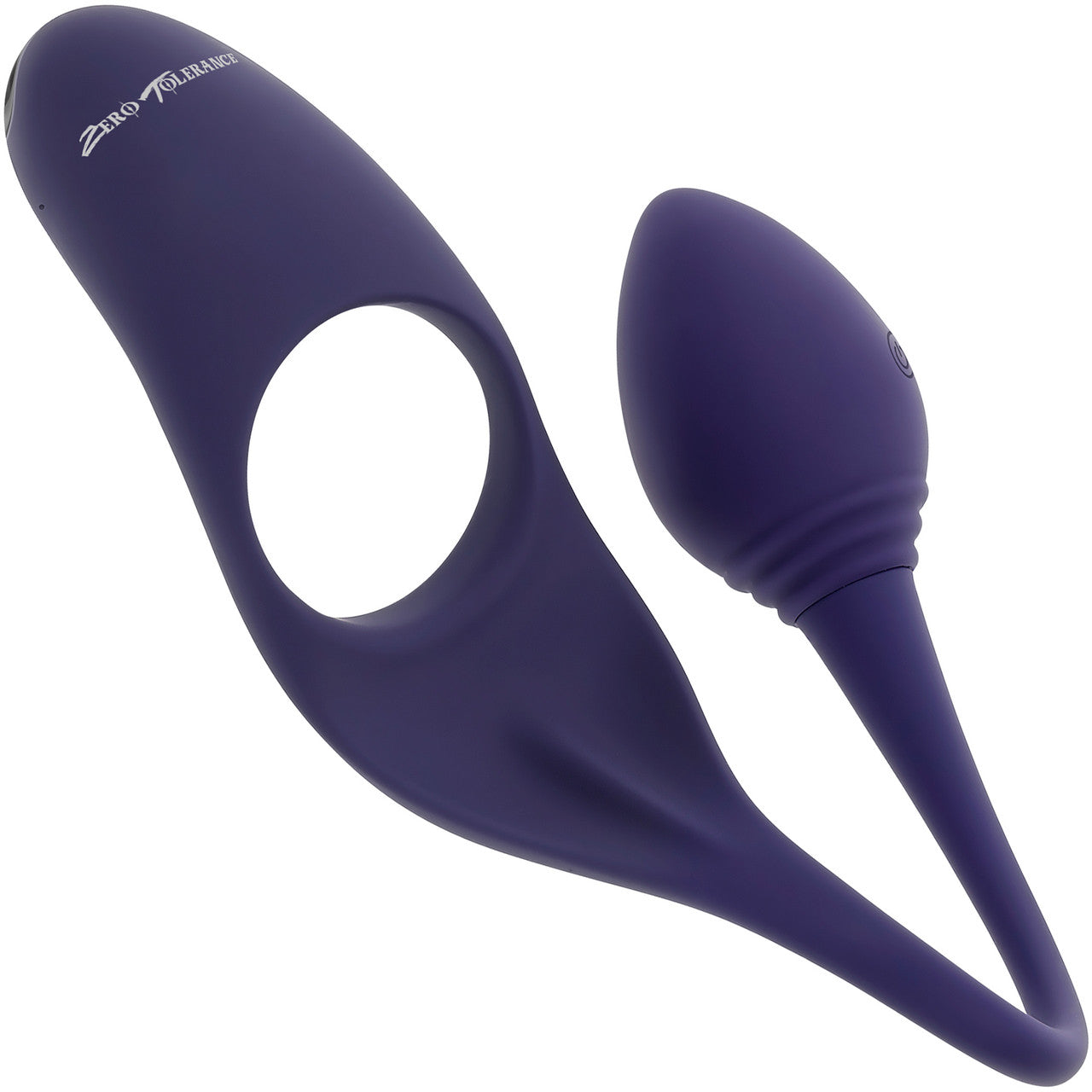 Zero Tolerance Tip To Tail Rechargeable Waterproof Silicone Vibrating Cock Ring & Anal Plug - Purple