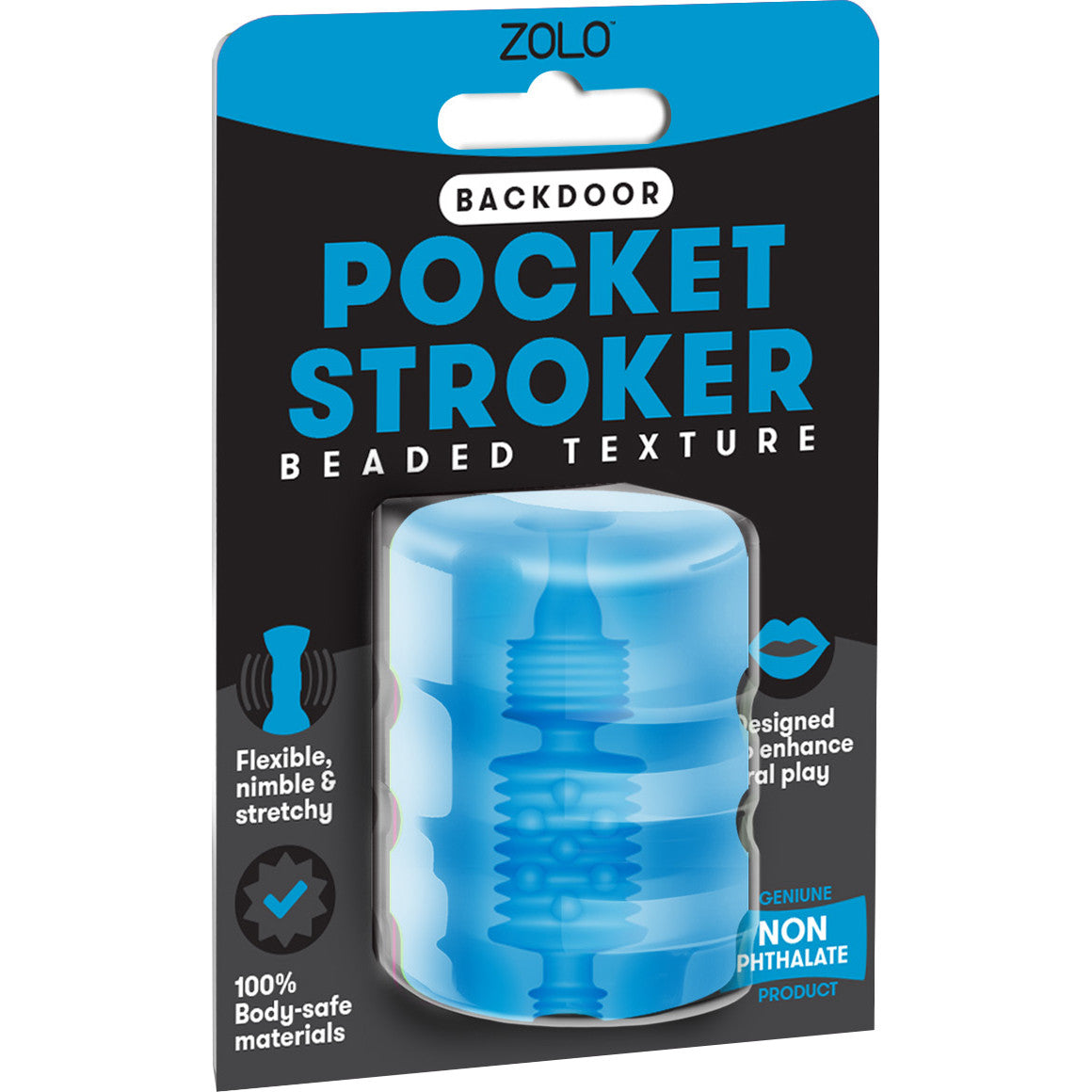 ZOLO Backdoor Beaded Texture Pocket Stroker Penis Masturbator