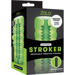 ZOLO Original Squeezable Ribbed Texture Vibrating Stroker Penis Masturbator