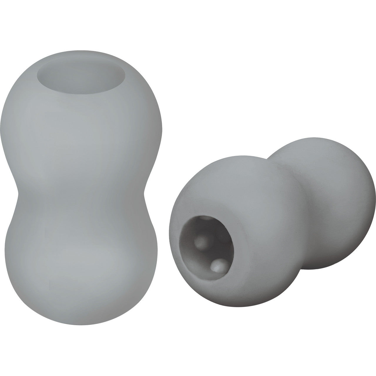 ZOLO Squeezable Mini Double Bubble Stroker Penis Masturbator - Grey