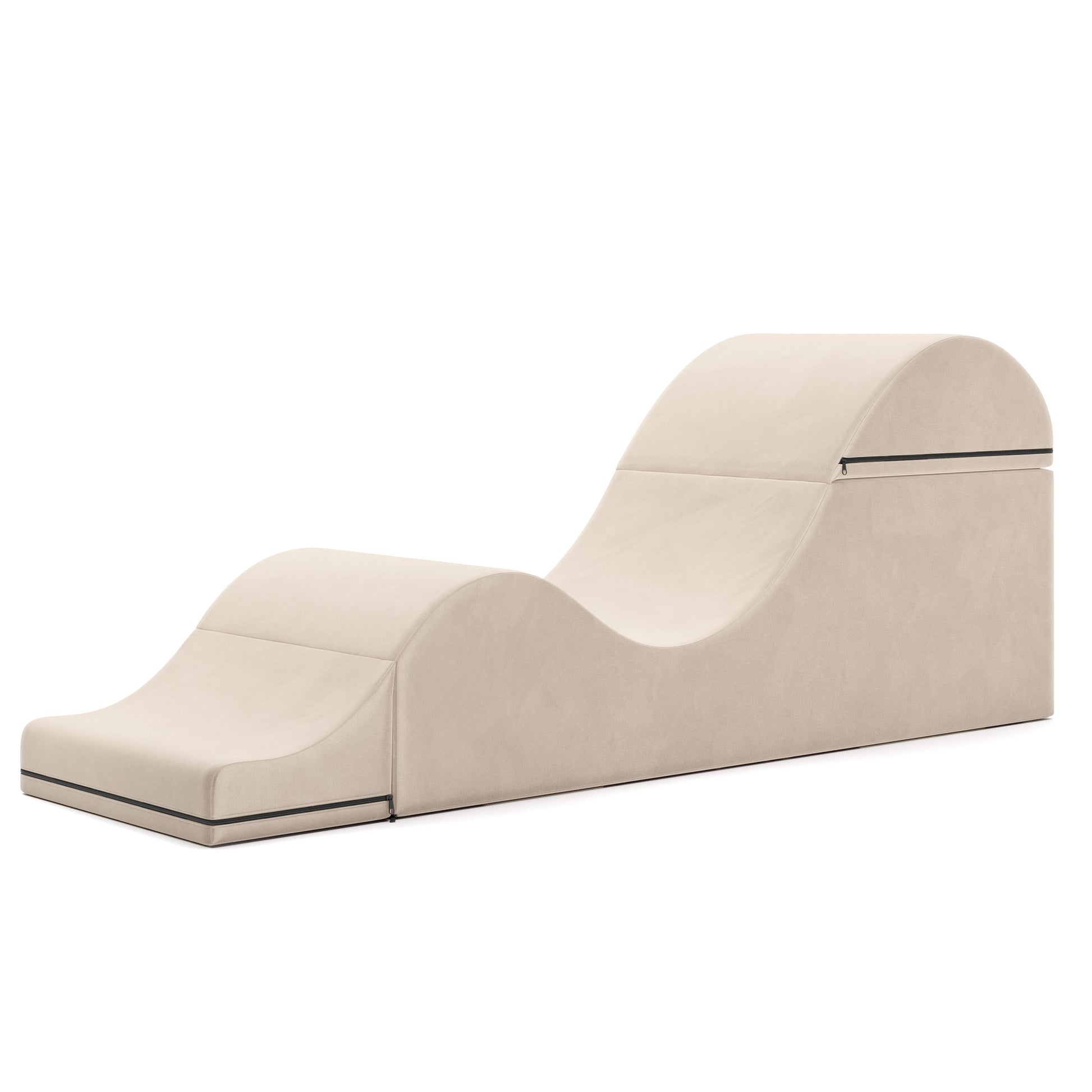 Liberator Aria Convertible Sex Chaise & End Of Bed Bench - X-Wide Microvelvet Bone Ivory