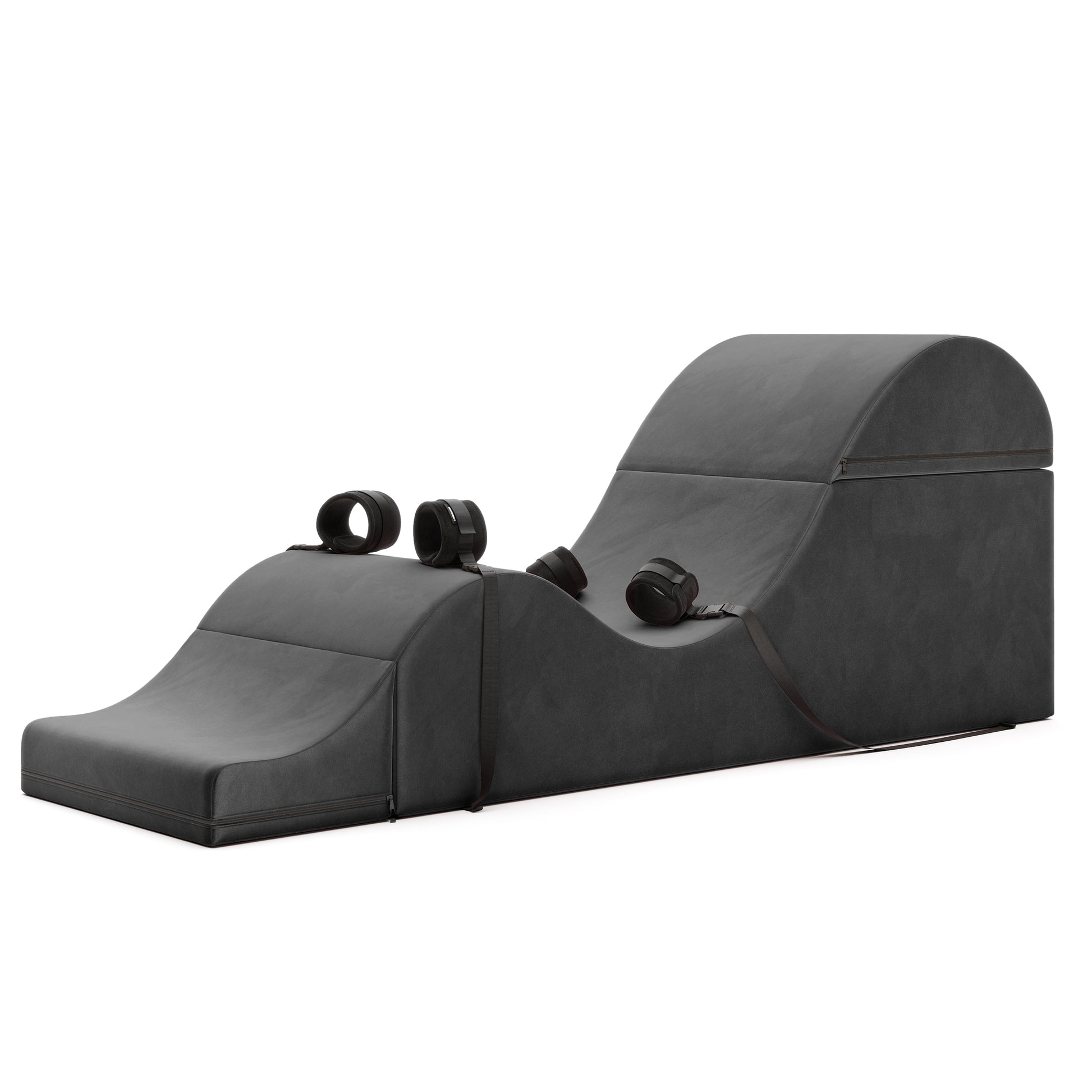 Liberator Bondage Aria Convertible Sex Chaise & End Of Bed Bench - Microvelvet Black