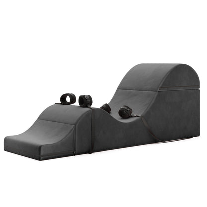 Liberator Bondage Aria Convertible Sex Chaise & End Of Bed Bench - Microvelvet Black