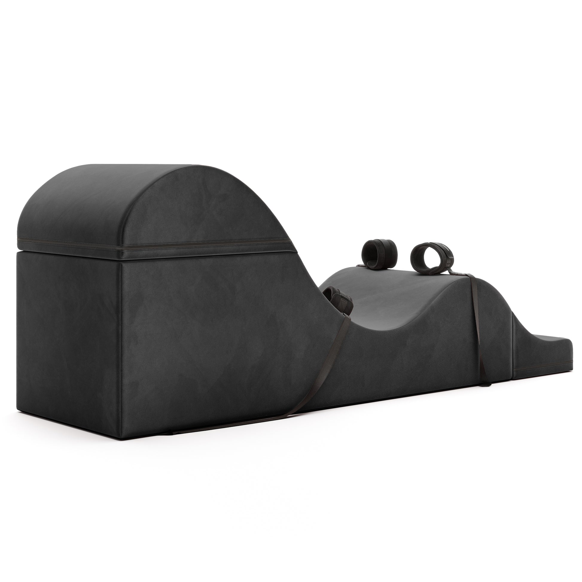 Liberator Bondage Aria Convertible Sex Chaise & End Of Bed Bench - Microvelvet Black