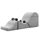 Liberator Bondage Aria Convertible Sex Chaise & End Of Bed Bench - Microvelvet Platinum Gray