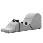 Liberator Bondage Aria Convertible Sex Chaise & End Of Bed Bench - Microvelvet Platinum Gray