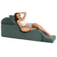 Liberator Aria Convertible Sex Chaise & End Of Bed Bench - X-Wide Microvelvet Deep Green