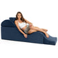 Liberator Aria Convertible Sex Chaise & End Of Bed Bench - Microvelvet Ink Blue