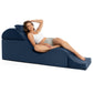 Liberator Aria Convertible Sex Chaise & End Of Bed Bench - X-Wide Microvelvet Ink Blue