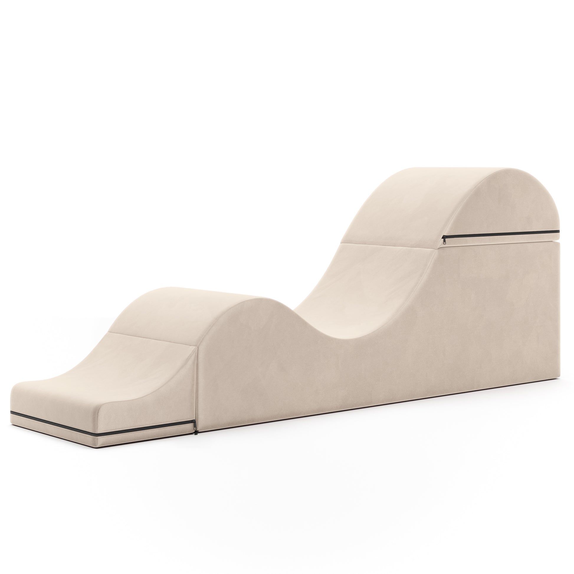 Liberator Aria Convertible Sex Chaise & End Of Bed Bench - Microvelvet Bone Ivory