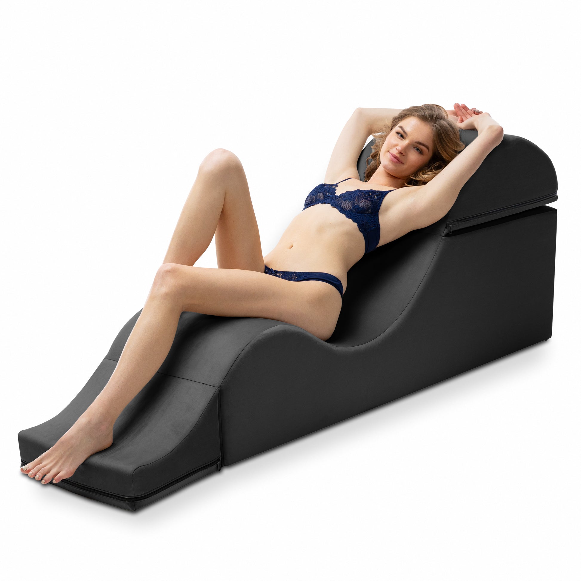 Liberator Aria Convertible Sex Chaise & End Of Bed Bench - Microvelvet Black