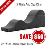 Liberator Aria Convertible Sex Chaise & End Of Bed Bench - Microvelvet Black - Sale!