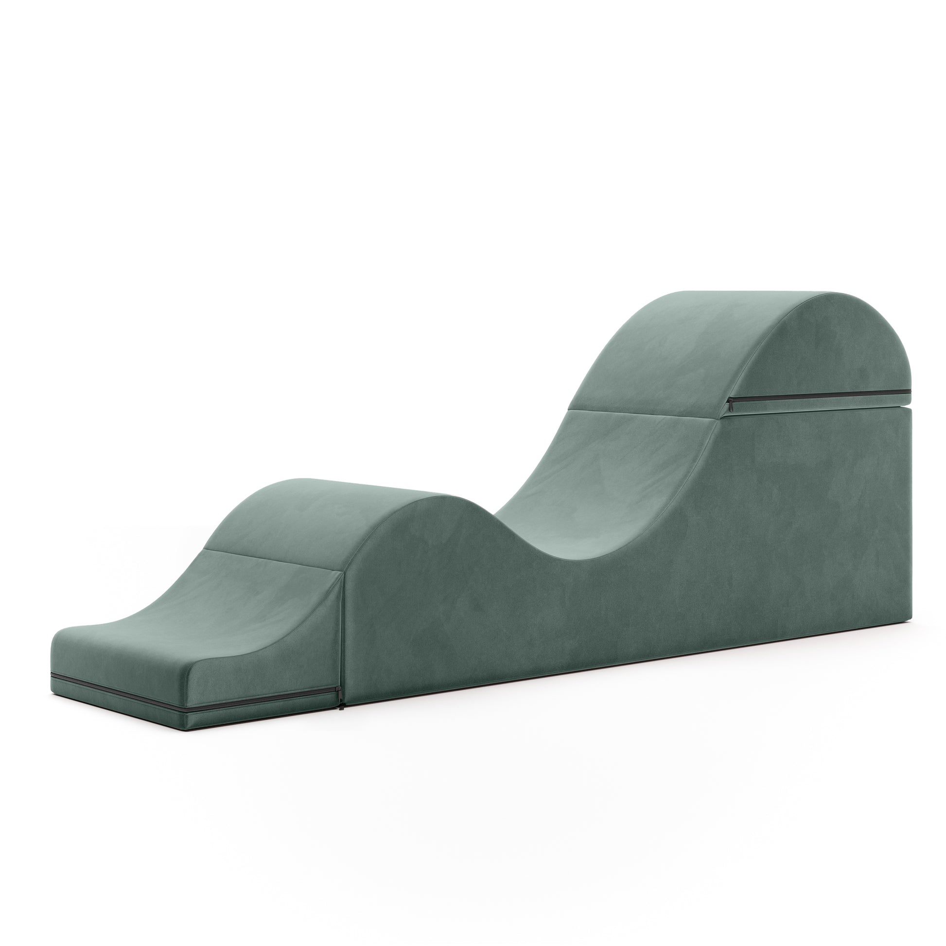 Liberator Aria Convertible Sex Chaise & End Of Bed Bench - Microvelvet Deep Green