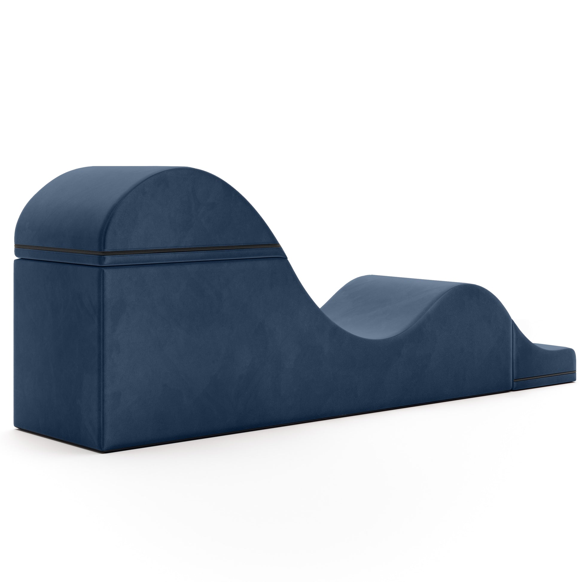 Liberator Aria Convertible Sex Chaise & End Of Bed Bench - Microvelvet Ink Blue