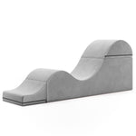Liberator Aria Convertible Sex Chaise & End Of Bed Bench - Microvelvet Platinum Gray