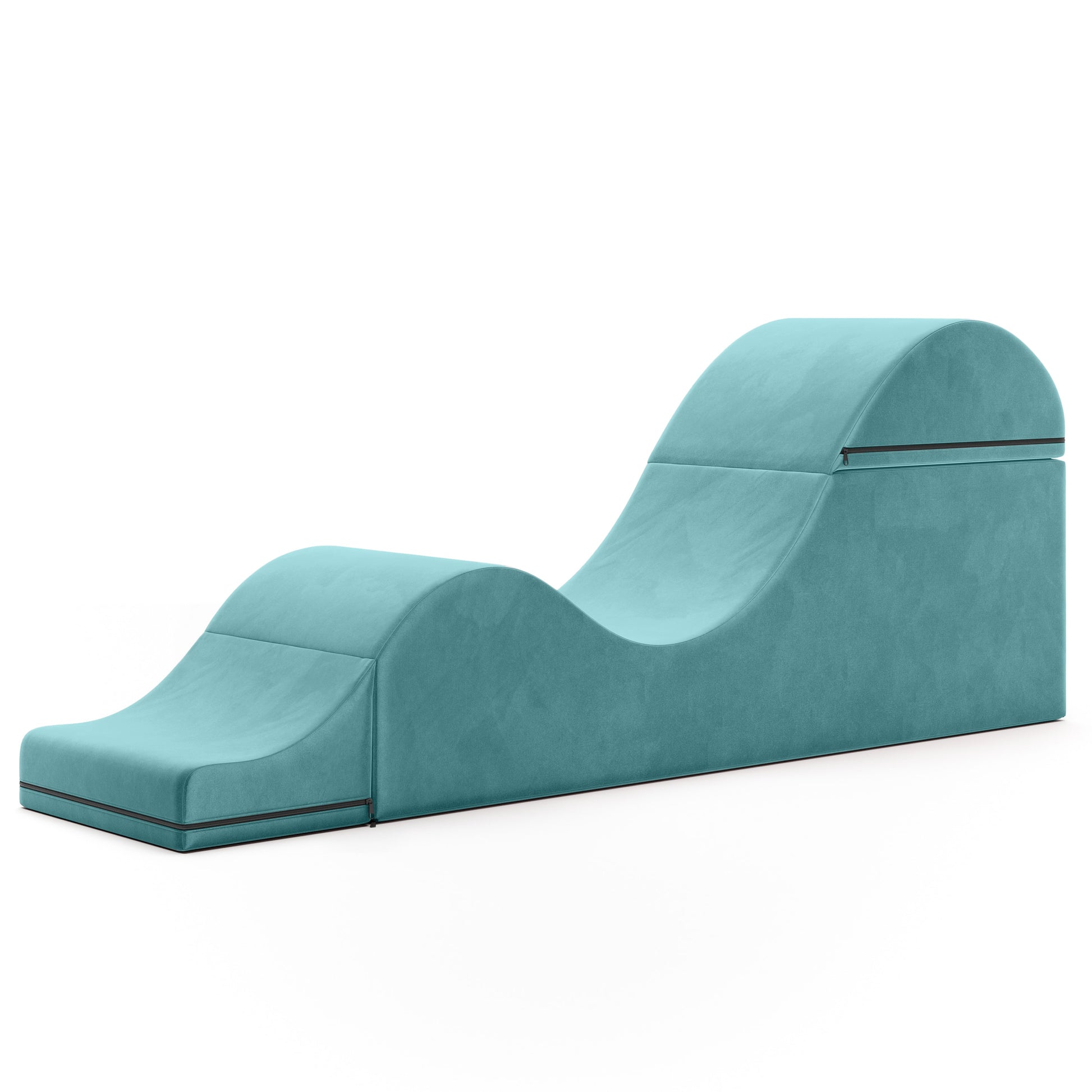 Liberator Aria Convertible Sex Chaise & End Of Bed Bench - Microvelvet Teal Blue