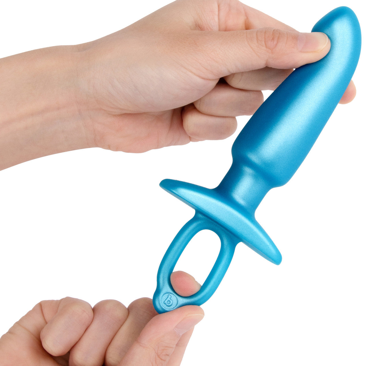 b-Vibe Butties Hither Silicone Prostate Plug - Blue