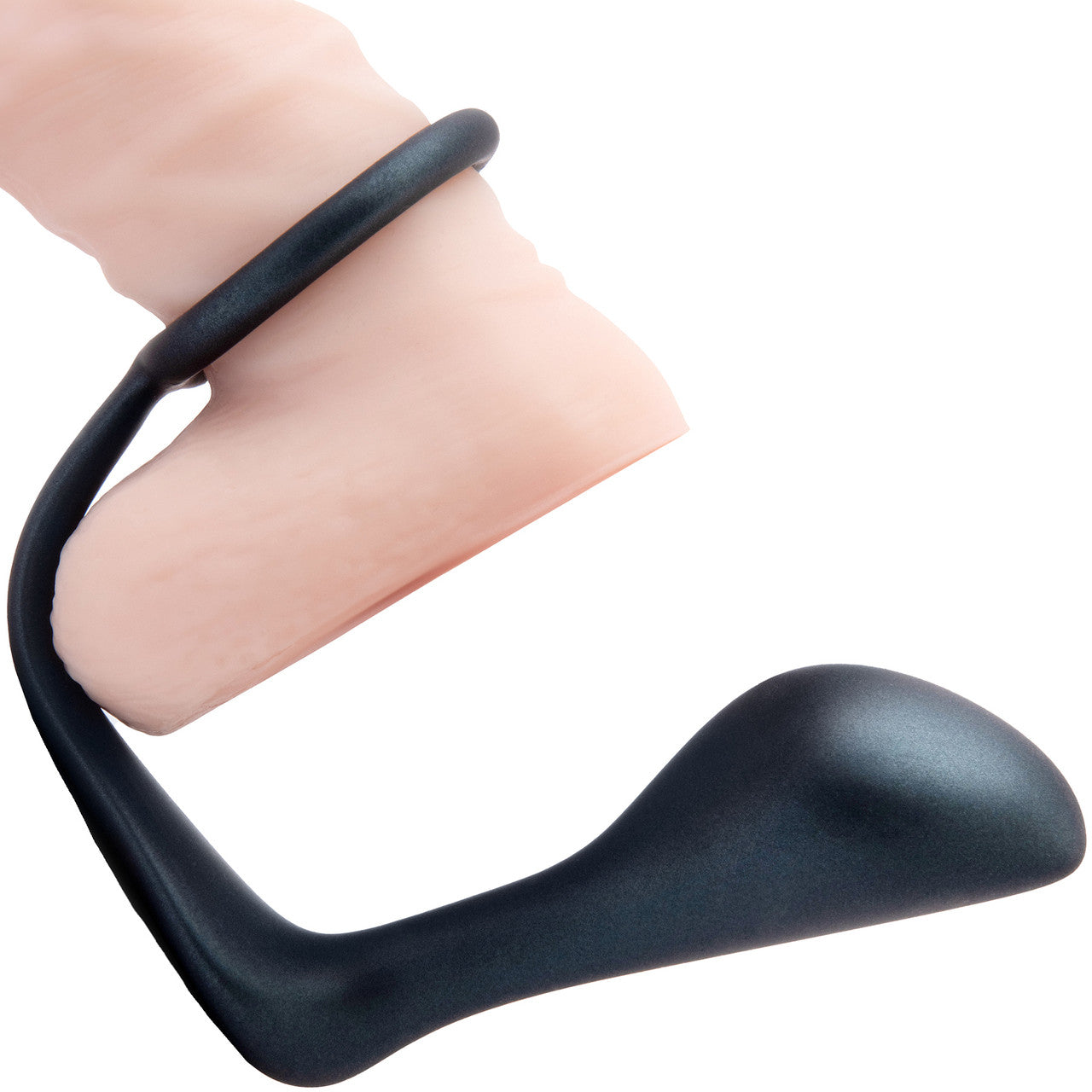 b-Vibe Butties Ringer Silicone Cock Ring & Prostate Plug - Black