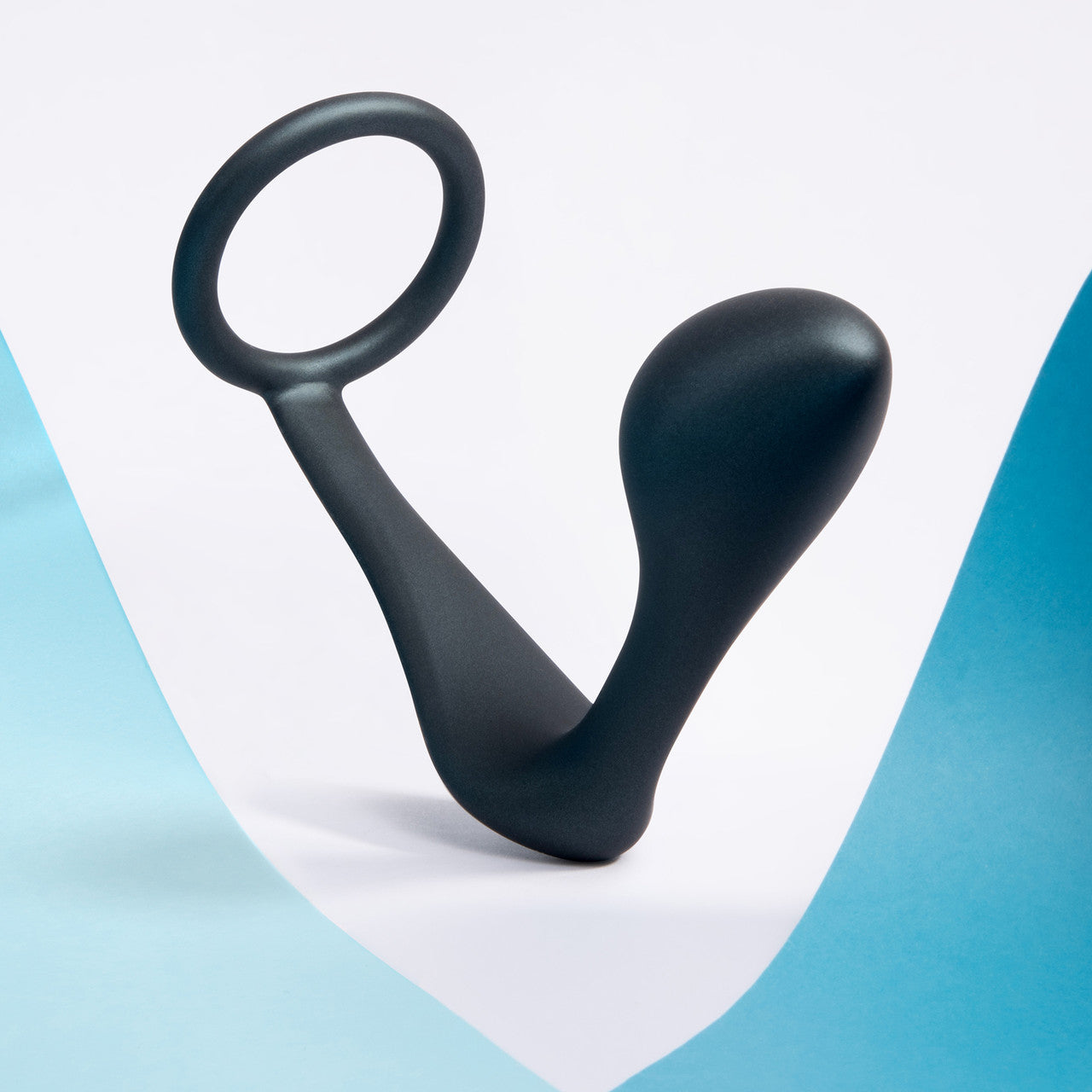 b-Vibe Butties Ringer Silicone Cock Ring & Prostate Plug - Black