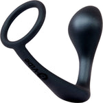 b-Vibe Butties Ringer Silicone Cock Ring & Prostate Plug - Black