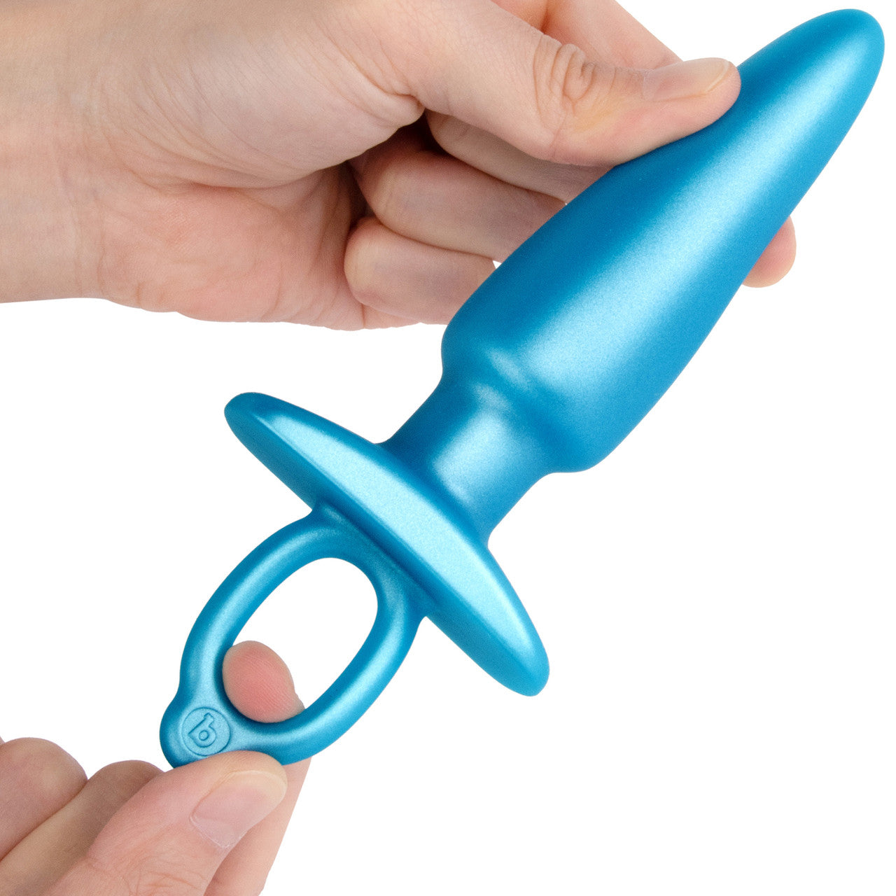 b-Vibe Butties Sleek Tapered Silicone Anal Plug - Blue