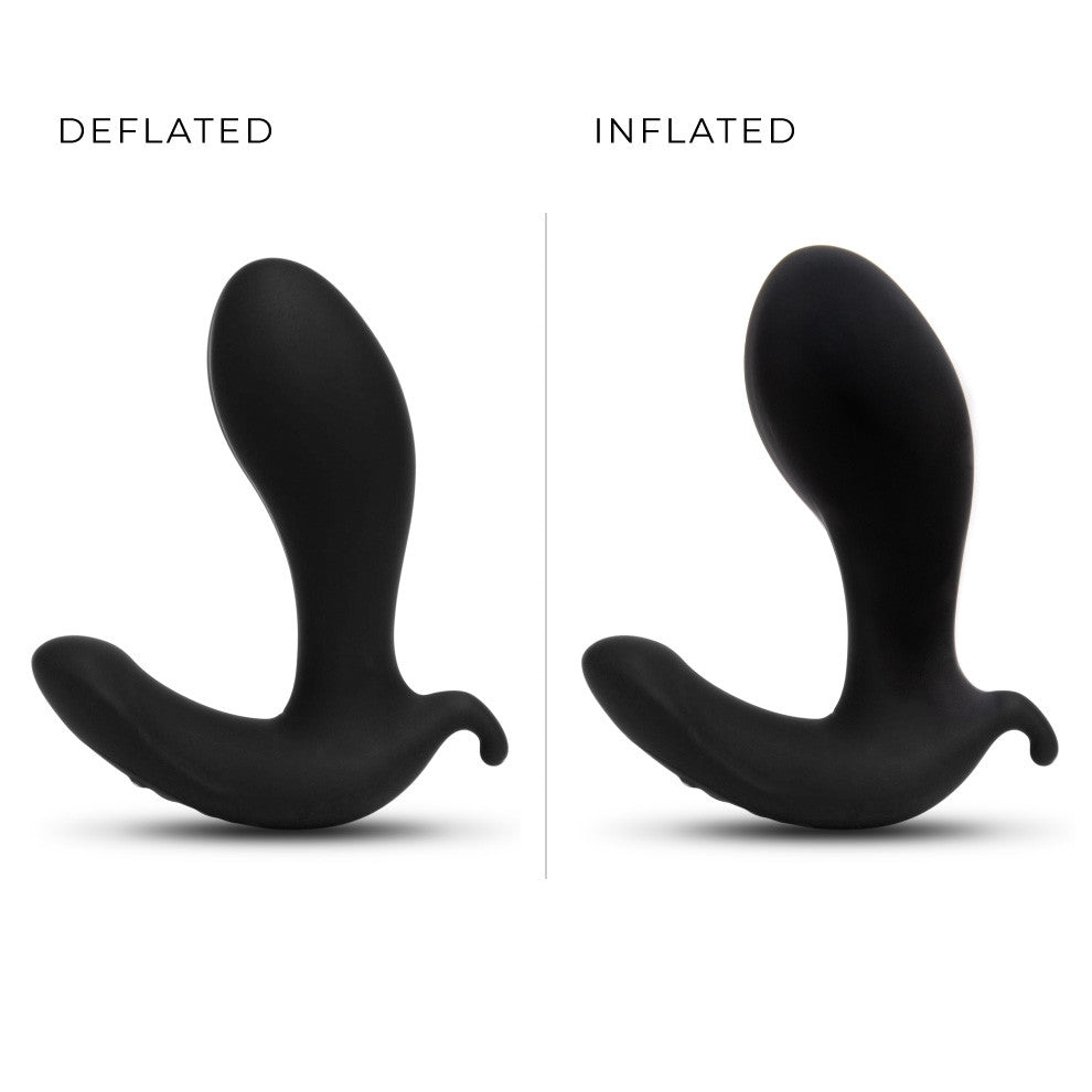 b-Vibe Expand Plug Rechargeable Silicone Vibrating Inflating Prostate Massager With Remote