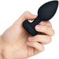 b-Vibe Vibrating Jewel Plug M/L Remote Control Silicone Anal Toy - Black