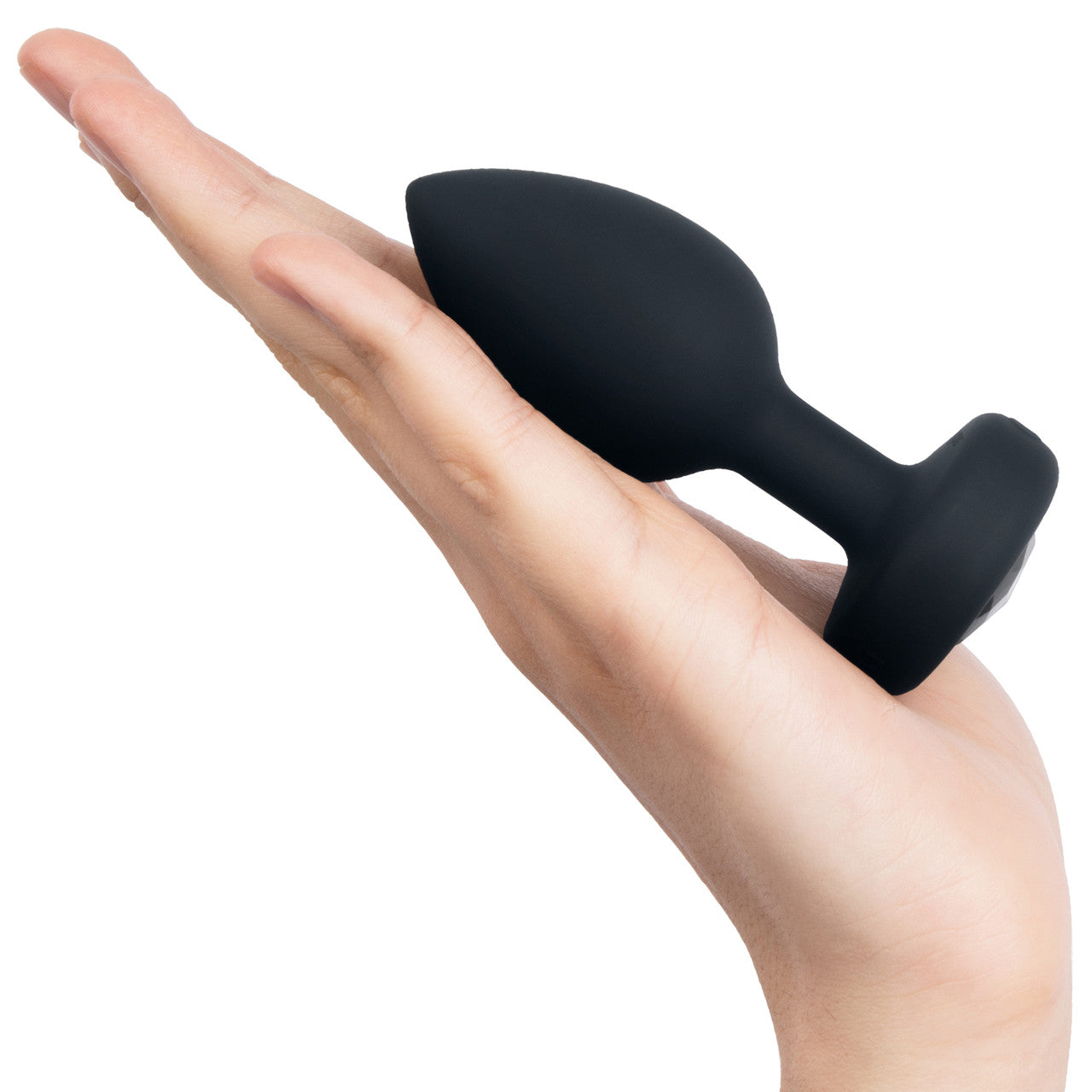 b-Vibe Vibrating Jewel Plug M/L Remote Control Silicone Anal Toy - Black