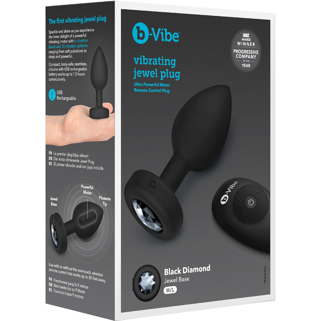 Vibrating Jewel Plug M/L - Remote Control Vibrating Jewel Plug M/L - Remote Control
