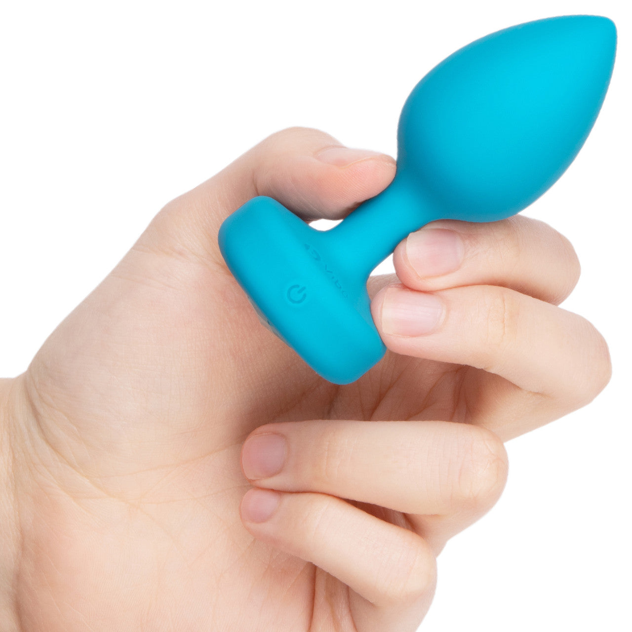 b-Vibe Vibrating Jewel Plug S/M Remote Control Silicone Anal Toy - Teal