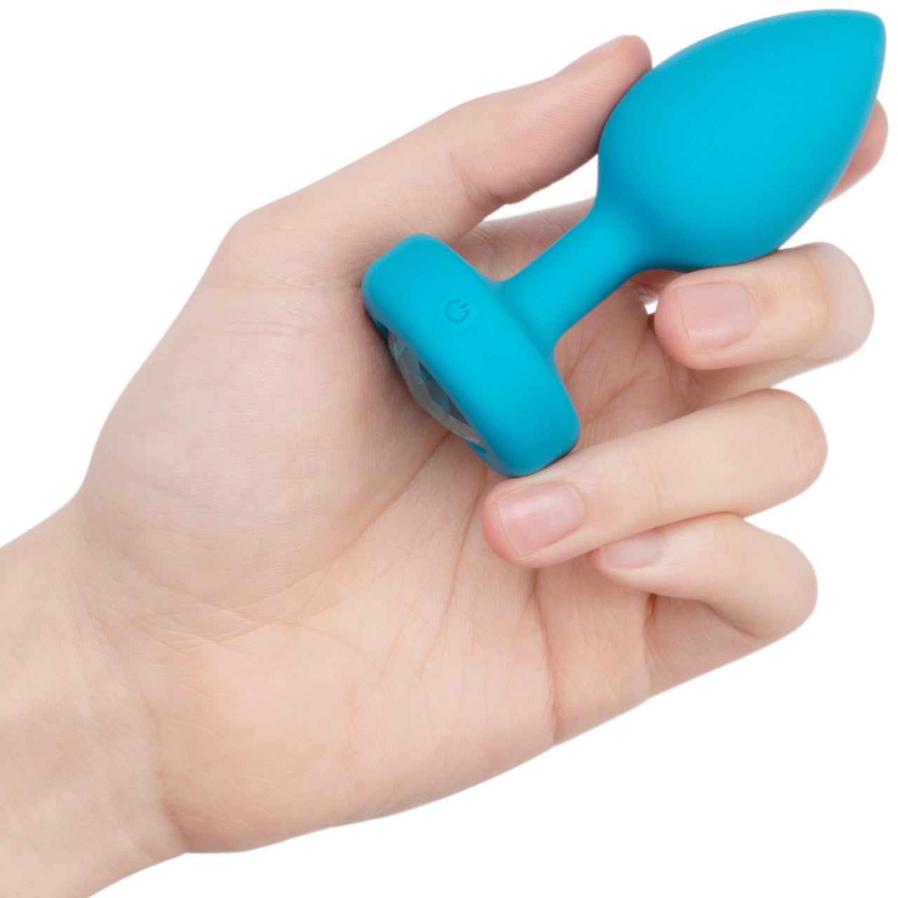 b-Vibe Vibrating Jewel Plug S/M Remote Control Silicone Anal Toy - Teal