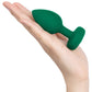 b-Vibe Vibrating Jewel Plug M/L Remote Control Silicone Anal Toy - Emerald Green