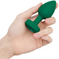 b-Vibe Vibrating Jewel Plug M/L Remote Control Silicone Anal Toy - Emerald Green