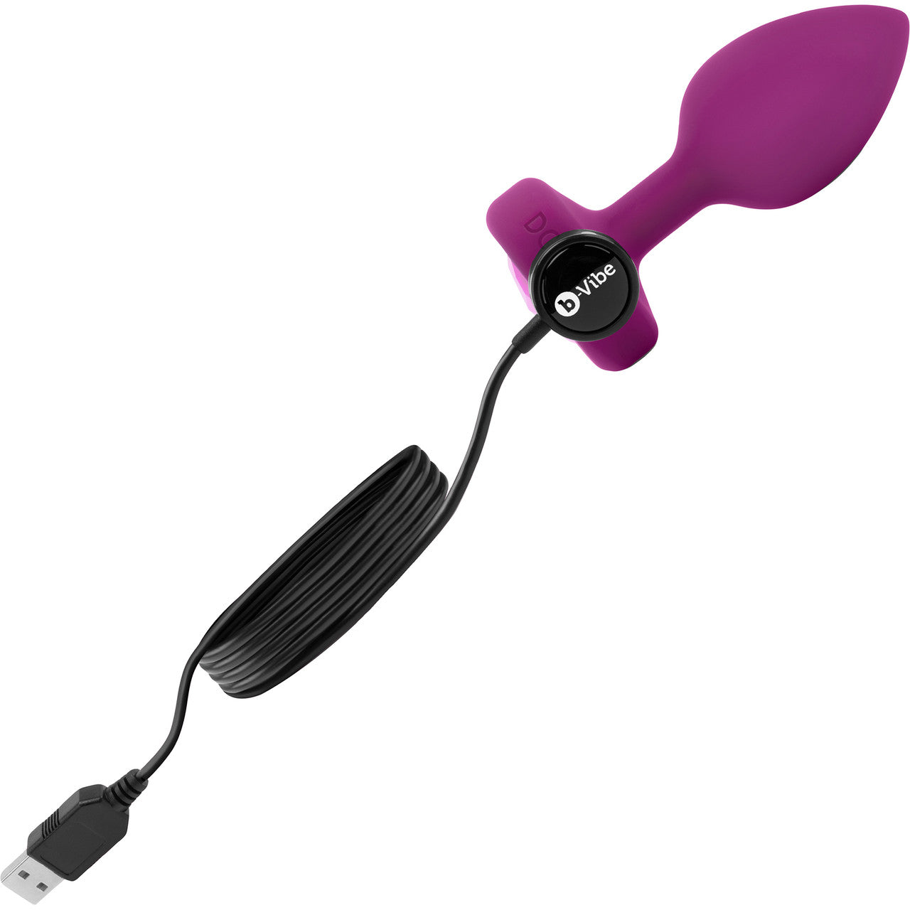 b-Vibe Vibrating Jewel Plug S/M Remote Control Silicone Anal Toy - Fuschia