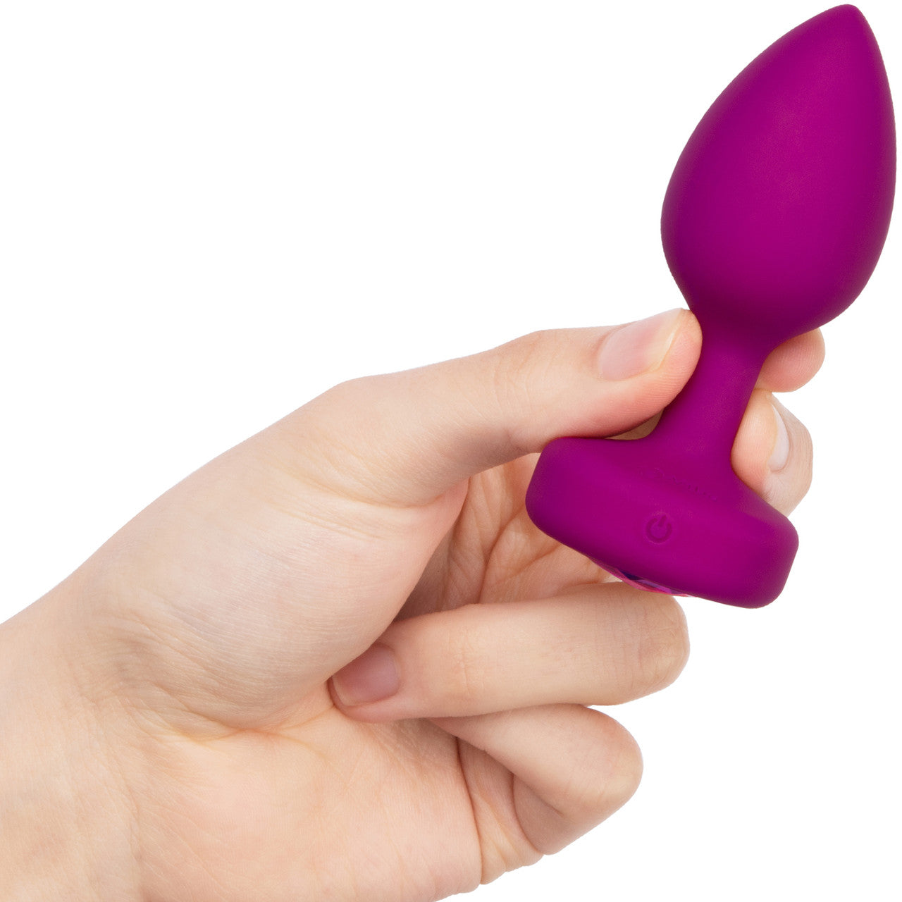 b-Vibe Vibrating Jewel Plug S/M Remote Control Silicone Anal Toy - Fuschia