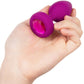 b-Vibe Vibrating Jewel Plug S/M Remote Control Silicone Anal Toy - Fuschia