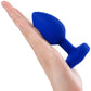 b-Vibe Vibrating Jewel Plug L/XL Remote Control Silicone Anal Toy - Navy