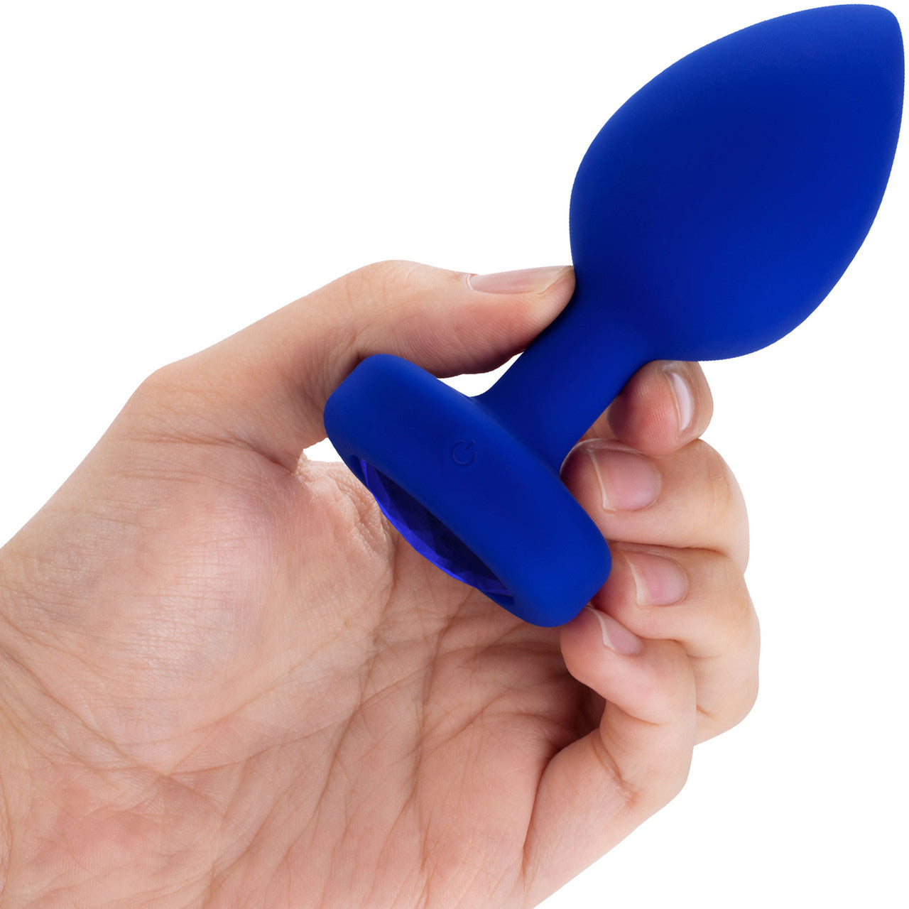 b-Vibe Vibrating Jewel Plug L/XL Remote Control Silicone Anal Toy - Navy