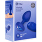 b-Vibe Vibrating Jewel Plug L/XL Remote Control Silicone Anal Toy - Navy