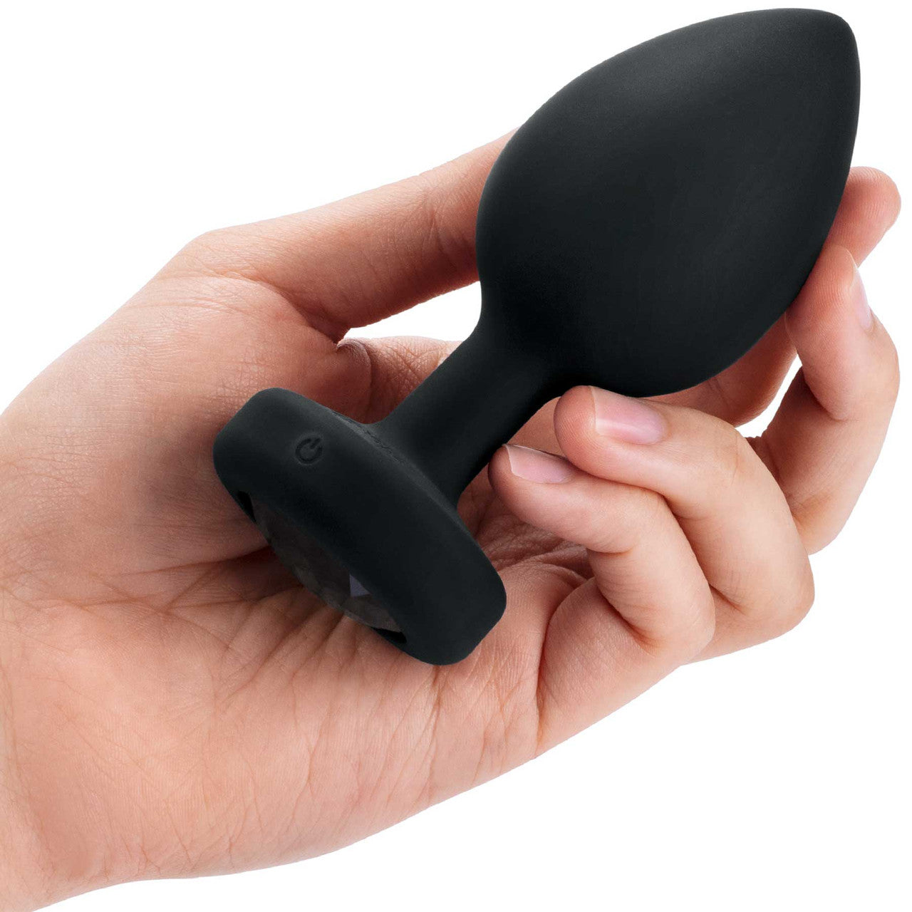 b-Vibe Vibrating Jewel Plug XXL Remote Control Silicone Anal Toy - Black