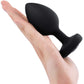 b-Vibe Vibrating Jewel Plug XXL Remote Control Silicone Anal Toy - Black