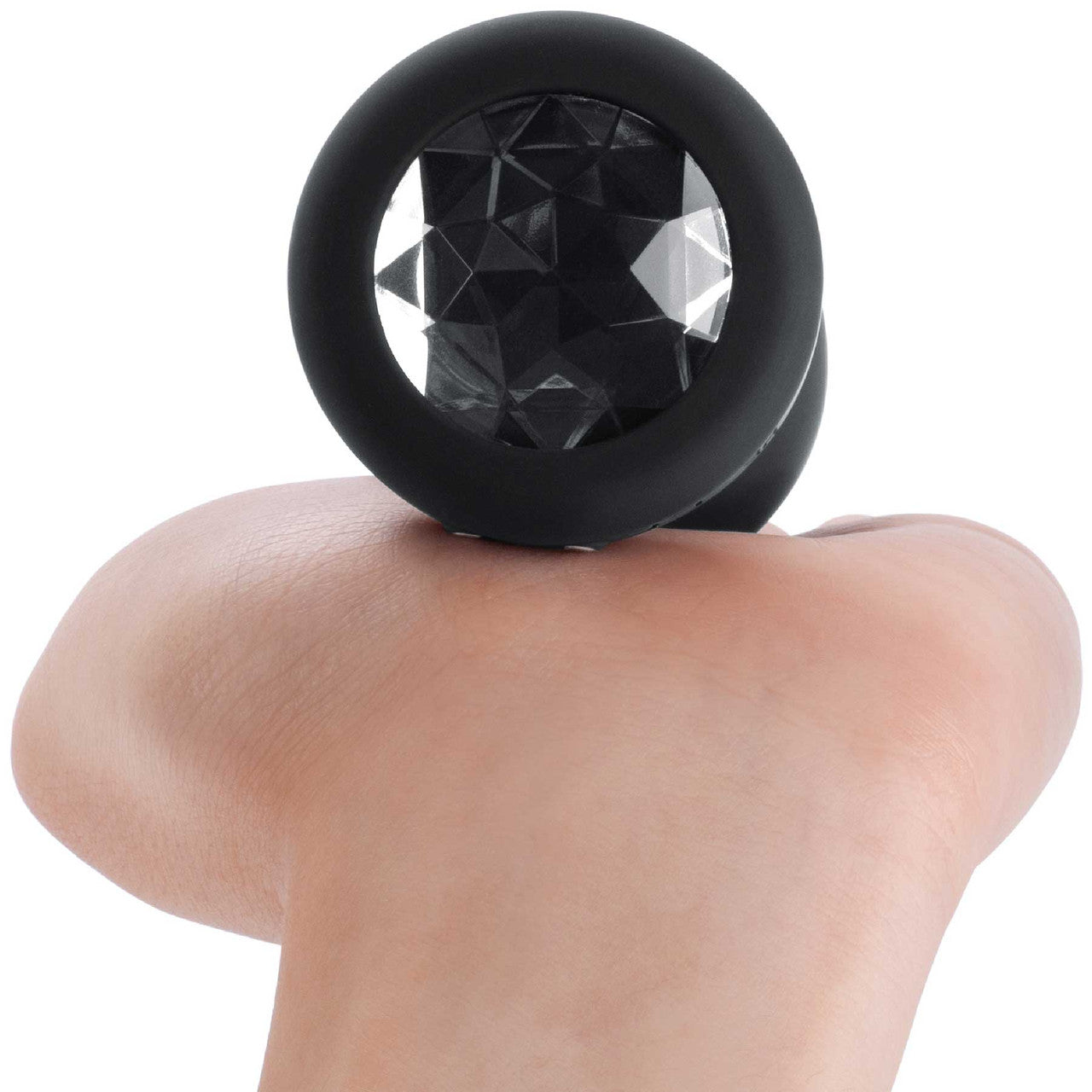 b-Vibe Vibrating Jewel Plug XXL Remote Control Silicone Anal Toy - Black