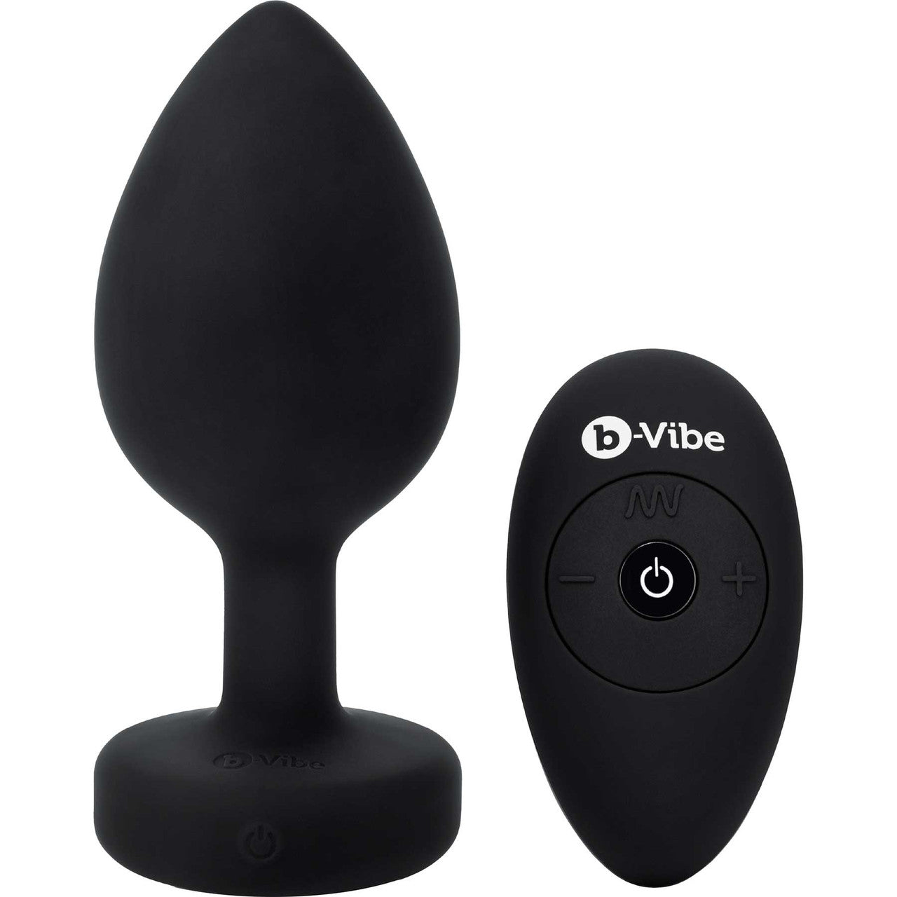 b-Vibe Vibrating Jewel Plug XXL Remote Control Silicone Anal Toy - Black