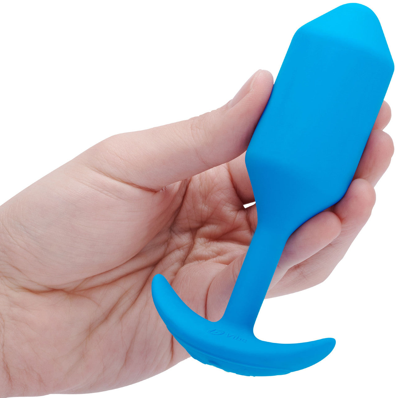 b-Vibe Vibrating Snug Plug 3 Rechargeable Silicone Anal Plug - Blue