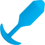 b-Vibe Vibrating Snug Plug 3 Rechargeable Silicone Anal Plug - Blue