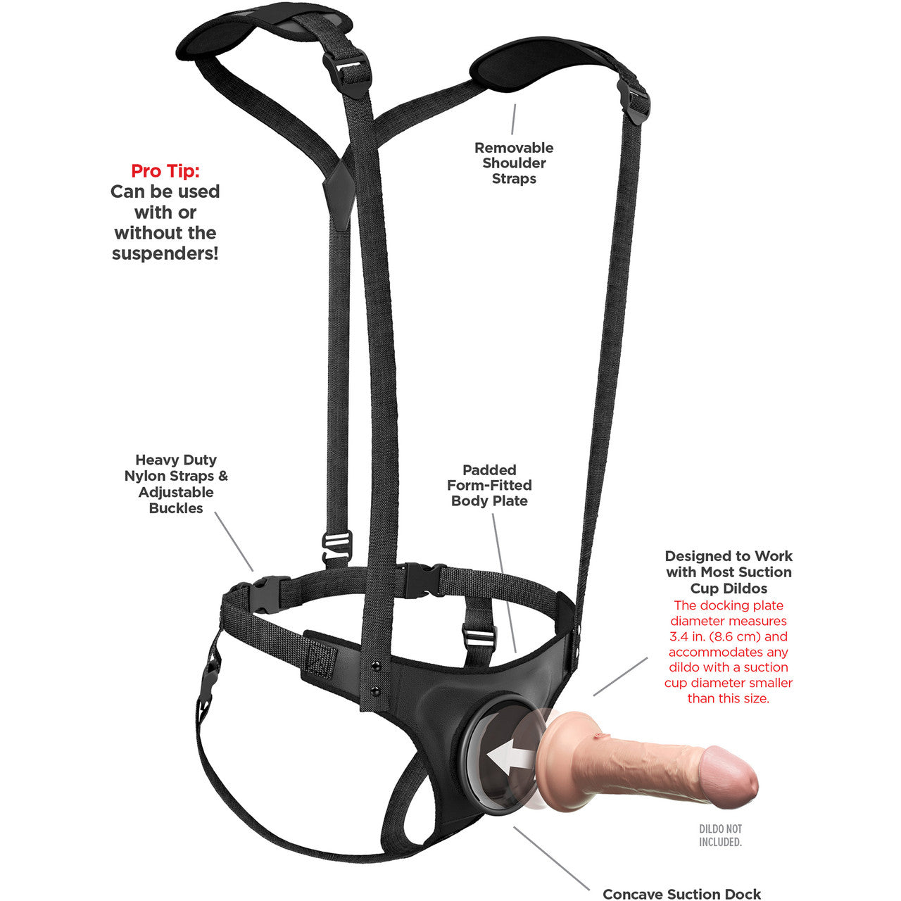 Body Dock Suspenders Strap-On Harness System