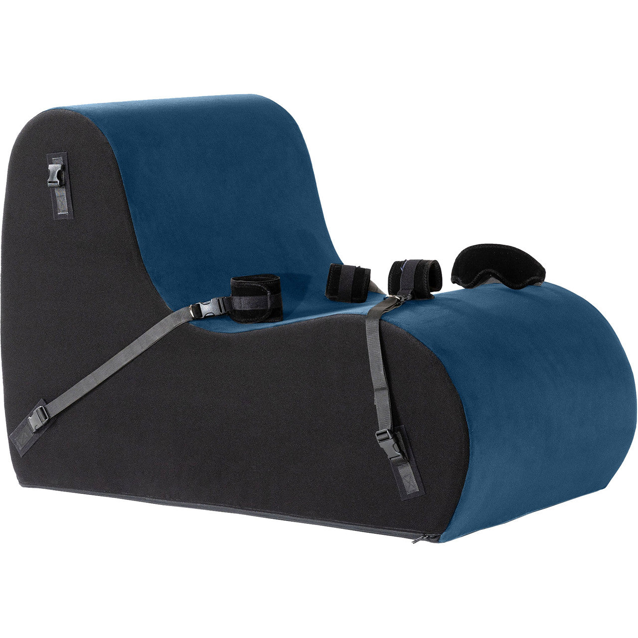 Liberator Beso Bondage Chair Valkyrie Edition With Microfiber Cuff Kit - Ink Blue